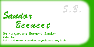 sandor bernert business card